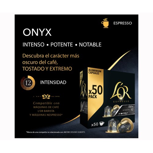 L'OR Café de cápsulas onyx 50 uds. 260 g.