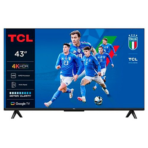 Televisión de 109cm (43") LED TCL 43P6K, 4K, Ultra HD, GOOGLE Tv, SMART TV, WIFI,BLUETOOTH,3xHDMI,60HZ