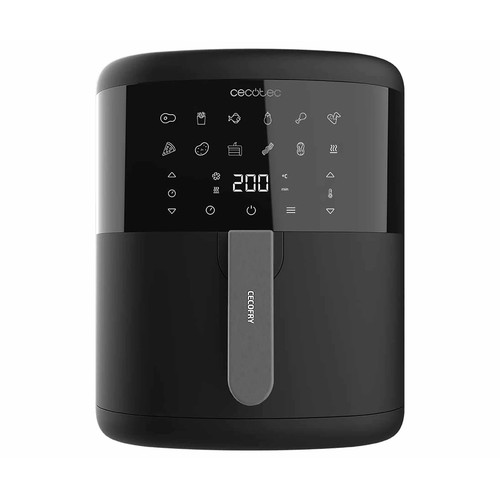 Freidora de aire CECOTEC Cecofry Bombastik 6000, 1700W, capacidad 6L, temporizador, pantalla táctil, control táctil, 12 programas.