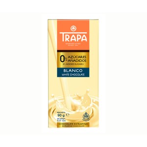 TRAPA Chocolate blanco sin azúcar añadido  90 g.