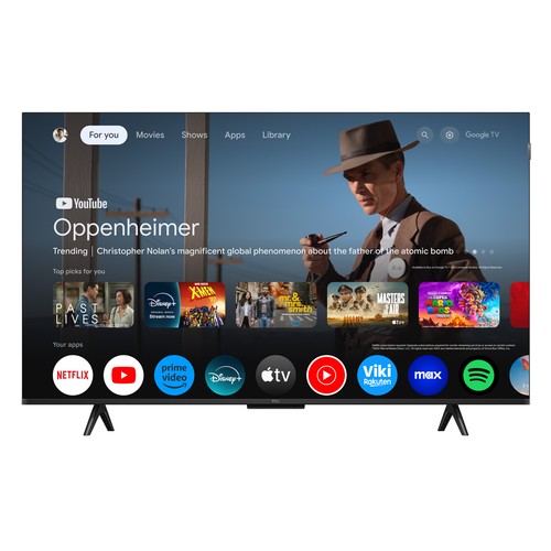 Televisión 109,2cm (43") QLED TCL 43P7K, GOOGLE TV, Ultra HD, 4K, Smart TV, Wifi, Bluetooth, 3HDMI, 2USB, 60Hz.