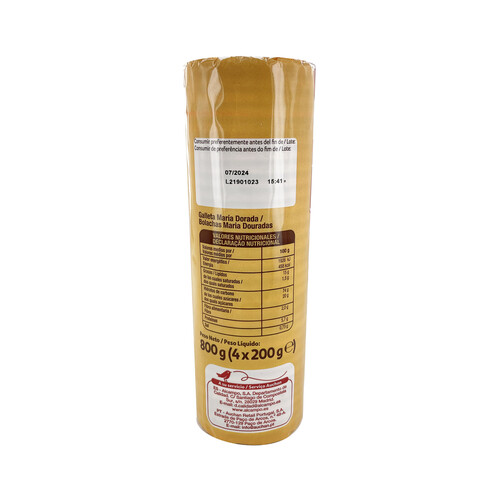 PRODUCTO ALCAMPO Galletas María dorada PRODUCTO ALCAMPO 800 g.