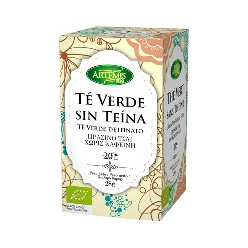 ARTEMIS BIO Té verde sin teína ecológico ARTEMIS BIO 20 uds. 28 g.