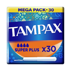 Imagen de TAMPAX Tampones super plus con aplicador de cartón TAMPAX 30 uds.