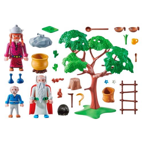 Playset Astérix: Panorámix con el caldero de la Poción Mágica  PLAYMOBIL Asterix 70933.