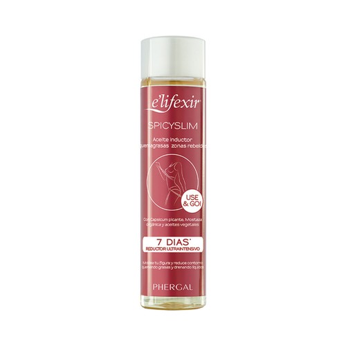 E´LIFEXIR Spicyslim Aceite quemagrasa, específico para zonas rebledes 150 ml.