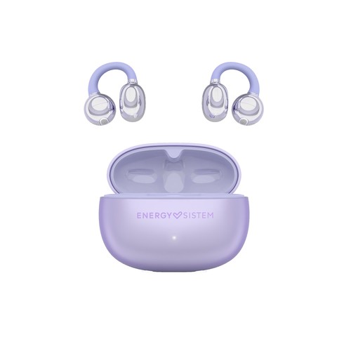Auriculares Inalámbricos Bluetooth ENERGY SISTEM TWS ChicPods, autonomía hasta 23h, color lila..