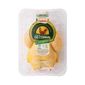 Pollo entero de corral (campero).
