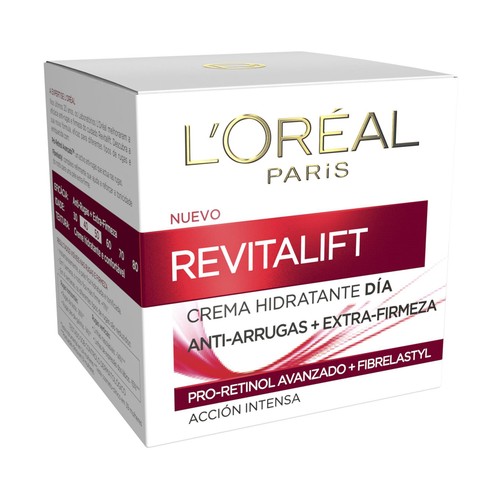 L´ORÉAL PARIS Revitalift 50 ml Crema de día antiarrugas con Pro-Retinol, especial pieles maduras.