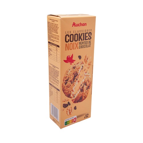 PRODUCTO ALCAMPO Les classiques Galletas (cookies grandes) con pepitas de chocolate y nueces 200 g.