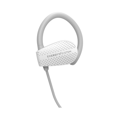 Auriculares deportivos bluetooth tipo cuello ENERGY SISTEM Earphones Bluetooth Sport 1+ snow, BLUETOOTH 5.1, USB-C, color blanco.