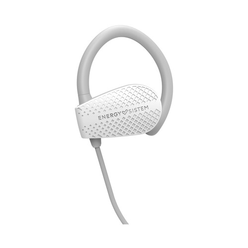 Auriculares deportivos bluetooth tipo cuello ENERGY SISTEM Earphones Bluetooth Sport 1+ snow, BLUETOOTH 5.1, USB-C, color blanco.