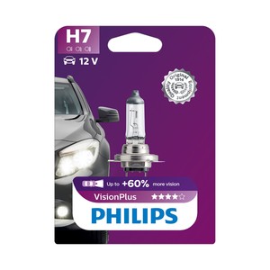 Imagen de Bombilla halógena para automóvil, tipo H7 y con potencia de 55W  PHILIPS Vision plus.