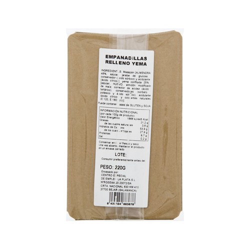 DULCES LA PLATA Empanadillas rellenas de yema 220 g. 