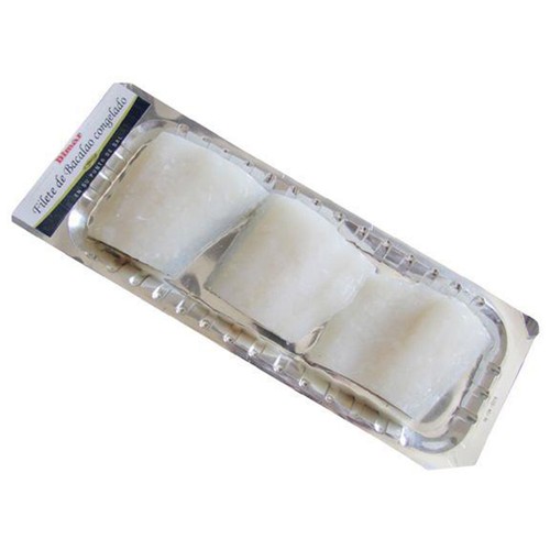 DIMAR Filetes de centros de lomo de bacalao desalado y congelado DIMAR 400 g.
