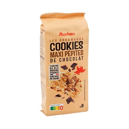 PRODUCTO ALCAMPO Galletas (cookies grandes) con maxi pepitas de chocolate 184 g.