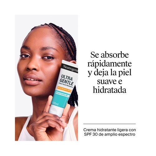 NEUTROGENA Ultra gentle Crema hidratante facial de uso diario, para pieles normales a sensibles 100 ml.