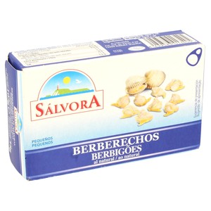 Imagen de SÁLVORA Berberechos al natural + 75 piezas 58 g.