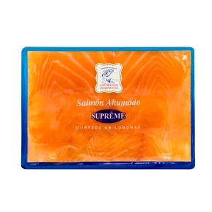 AHUMADOS DOMINGUEZ Salmón ahumado en lonchas Supréme AHUMADOS DOMINGUEZ 250 g.