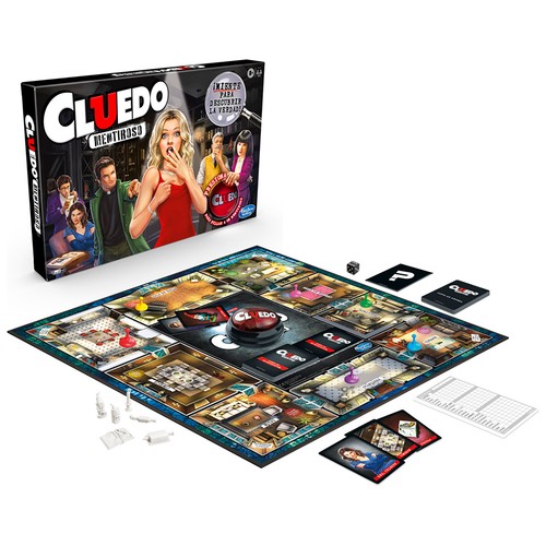 Juego de mesa de investigación y misterio Cluedo Mentiroso, de 2a 6 jugadores, HASBRO Gaming.