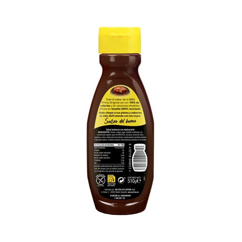 PRIMA Salsa Barbacoa Cero 510 gr.