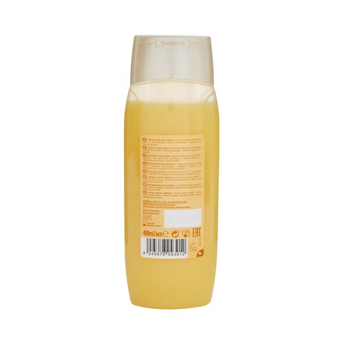 COSMIA Champú extra suave con perfume de monoi y karité, para cabellos muy secos o dañados COSMIA 400 ml.