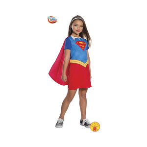 Disraz Super Hero Girl S con vestido y capa, 3-4 años DC CÓMICS.