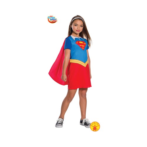 Disraz Super Hero Girl S con vestido y capa, 3-4 años, DC CÓMICS.