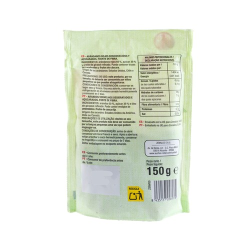 PRODUCTO ALCAMPO Arándanos rojos 150 g.