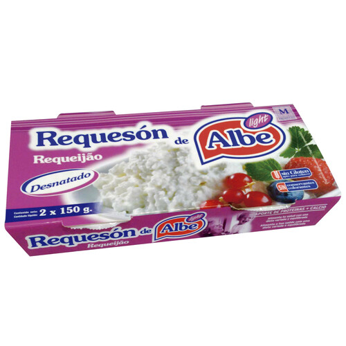 Requesón light ALBE packs 2 uds. x 150 g.