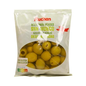 PRODUCTO ALCAMPO Aceitunas sin hueso manzanilla sin hueso bolsa de 75 g.