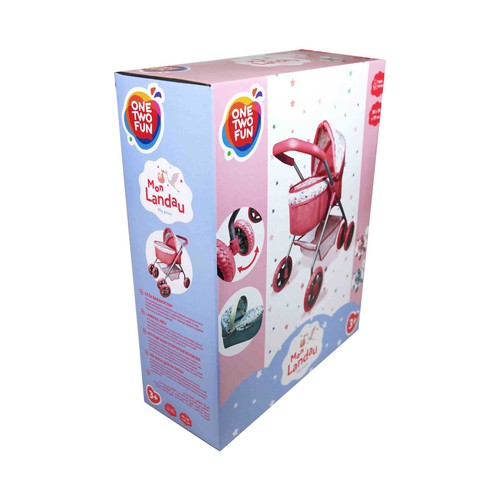 Carrito de muñecas 55x55x40cm, ONE TWO FUN