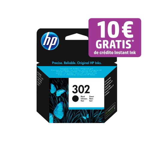 Cartucho de tinta original HP 302 F6U66AE, negro..