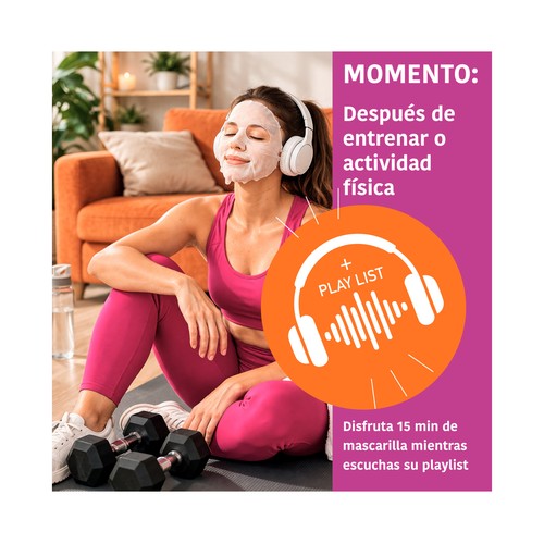 IROHA NATURE Post workout Mascarilla facial purificante con spirulina y ácido Hialurónico.