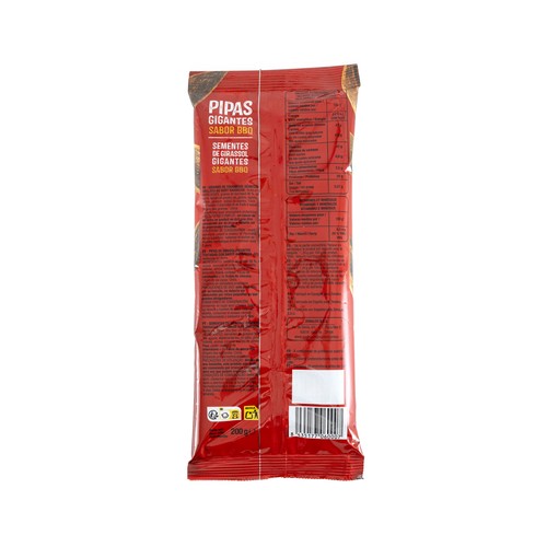 PRODUCTO ALCAMPO Pipas girasol gigantes con sabor a barbacoa 200 g.
