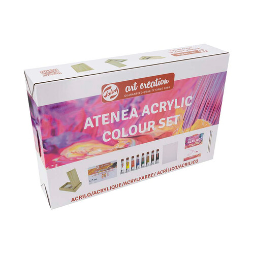 Alcampo Pintura acrilica TALENS ART CREATION set caja de madera