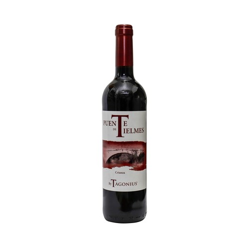 Vino tinto crianza con denominación de origen Vinos de Madrid PUENTE DE TIELMES botella de 75 cl.