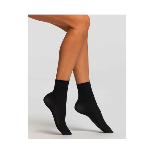 Tobilleros opacos POMPEA, color negro, talla única.