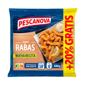 Imagen de PESCANOVA Rabas empanadas y ultracongeladas de pota Tapeo 400 g.