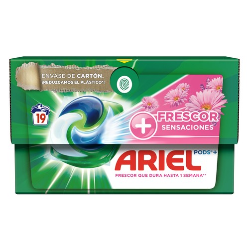 ARIEL 3en1 Detergente en cápsulas Sensaciones 19 DS