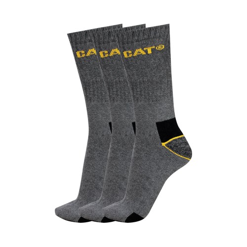 Pack de 3 pares de calcetines CATERPILLAR, color antracita, talla 41/45.
