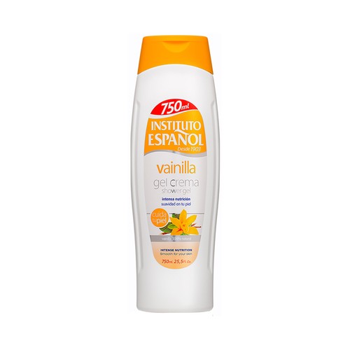 INSTITUTO ESPAÑOL Gel de baño o ducha nutritivo, con vainilla 750 ml.