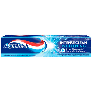 Imagen de AQUAFRESH Intense clean whitening Pasta de dientes con doble acción blanqueante 75 ml.