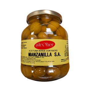 Imagen de ALCOBER Aceituna manzanilla sabor a anchoa 400 g.