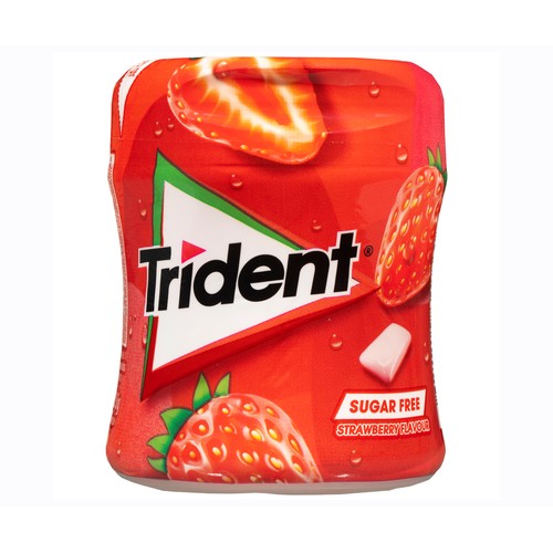 TRIDENT Chicles gragea de fresa, bote de 59 uds. 83 g.