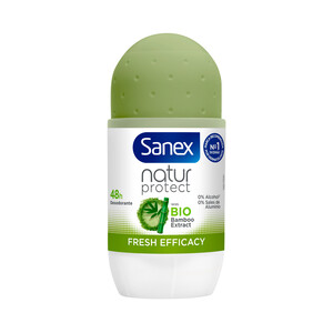 SANEX Natural protect Desodorante roll on para mujer con extracto de bambú ecológico 50 ml.
