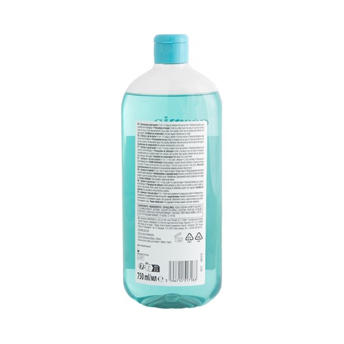 COSMIA Gel y champú para baño y ducha con sal marina 750 ml.