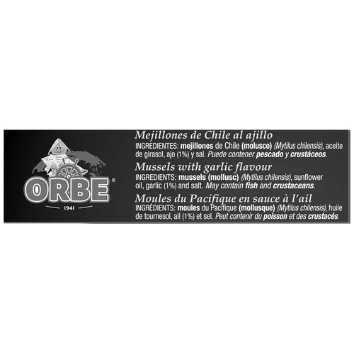 ORBE Mejillones al ajillo 20/25 69g