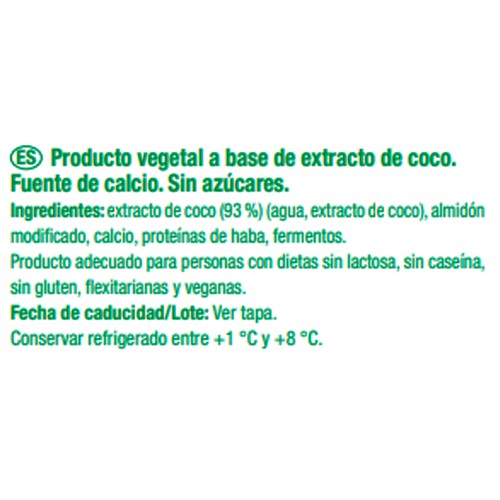 AUCHAN Producto vegetal de coco cremoso natural sin azúcar añadida 150 g Producto Alcampo.