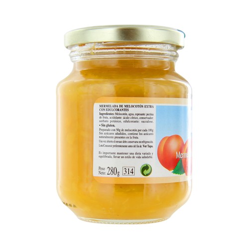 Mermelada de melocotón sin azúcar añadido DIET de LURI 280 gr,